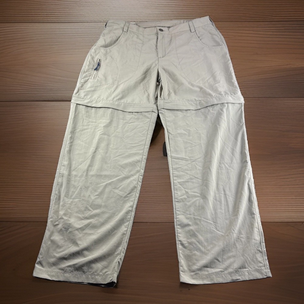 White Sierra Convertible Pants Mens 36x29 Beige XL Outdoors Hiking Fishing Khaki